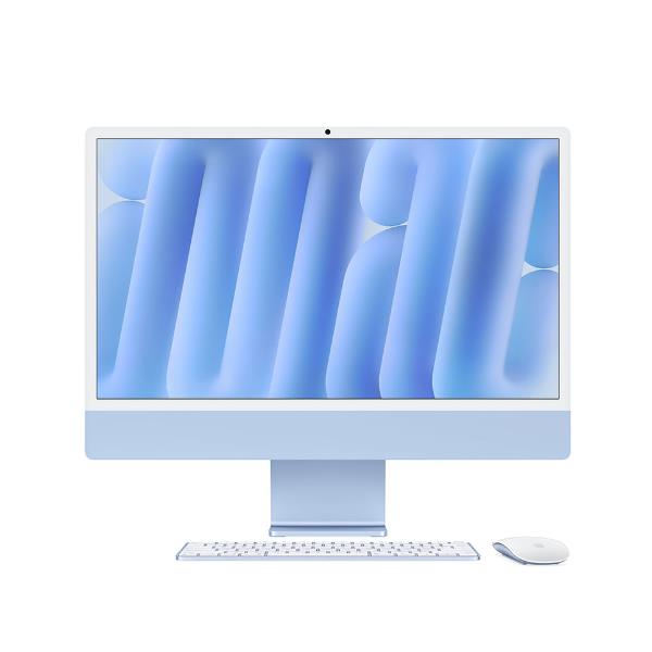 Apple iMac da 24 pollici con display Retina 4.5K: chip Apple M4 con CPU a 10 core e GPU a 10 core, 16GB, SSD da 256GB - Blu